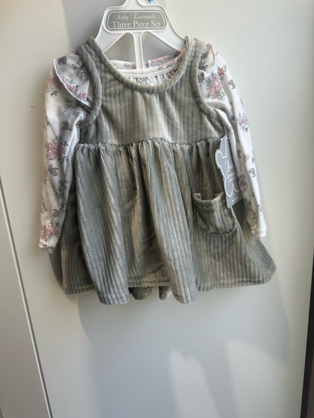 Baby Essentials Corduroy Dress with Floral Long-Sleeve Top - Picture 9 of 9